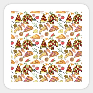 Cute Pizza Pattern Sticker